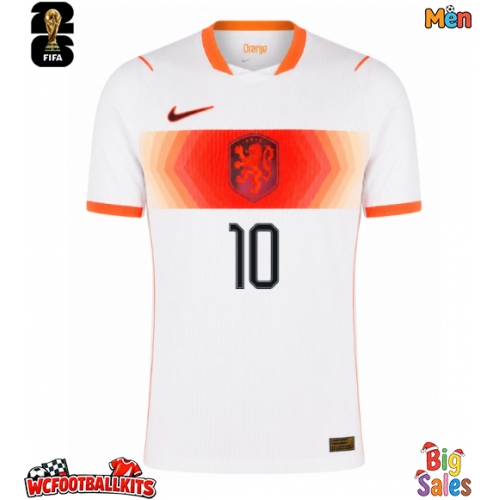 Netherlands Memphis Depay #10 Replica Away Stadium Shirt World Cup 2026 Short Sleeve